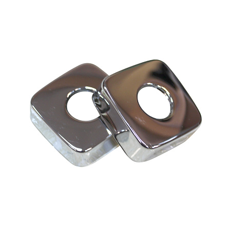 отражатель 20 мм (3/4") квадратный хром (пара) h=20мм MELODIA MKP21013C