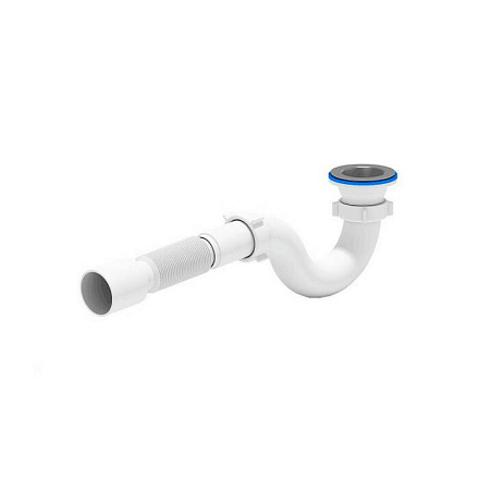 Сифон д/поддона труб 1 1/2"x50 гофр 40х50 нерж/сетка АНИ Пласт E115