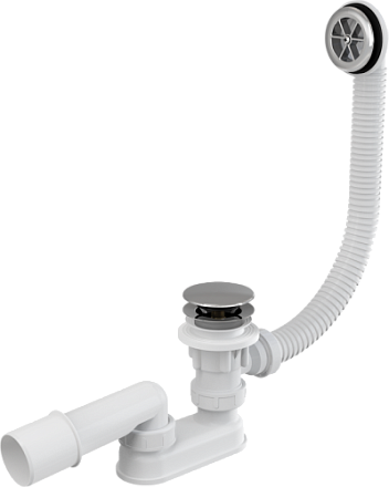 Обвязка для ванны click/clack (Alca PLAST) хром. пластик, арт. /AG210132160