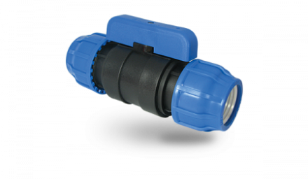 Кран шаровый ПНД компрессионный 25 х 25 Pro-Aqua /6