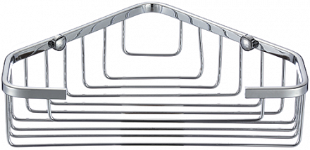 751  Полка настенная угловая VIKO с крючками 220*220*70 в кор. (нержавейка) Chrome