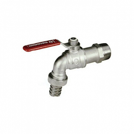 Кран шар водоразб лат R621 Ду25 Ру10, 5 р/штуц рыч 87мм Giacomini R621X015