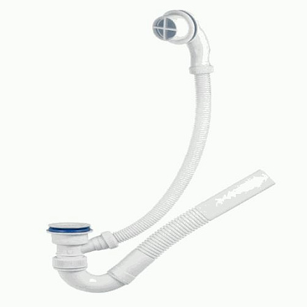 обвязка VIR д/ванны 1.1/2" Эконом поворотная, пласт.реш., с гибкой трубой на 40мм арт.143