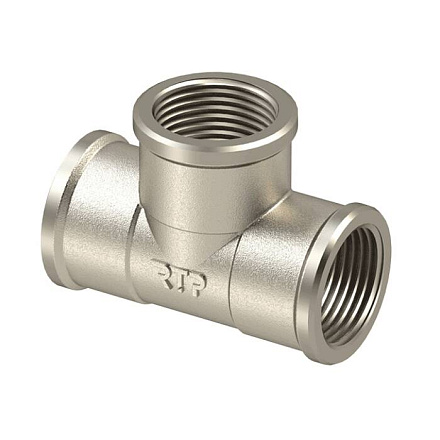 Тройник лат Ду20 м/м никель РосТурПласт 25196