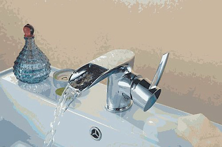 смеситель умывальник LEMARK Atlantiss с каскадным изливом LM3246С