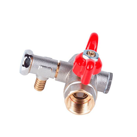 Кран шар лат спуск Ду15 Ру40 м/м полн баб РОС