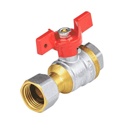 Кран шар лат 1022 Euro нк Ду20 Ру40 м/нак/г полн баб Aquasfera 1022-02