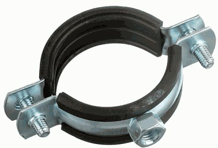 хомут оцинк. с резин.уплотн. 132-140мм (5") с гайкой М10 TeRma 24027