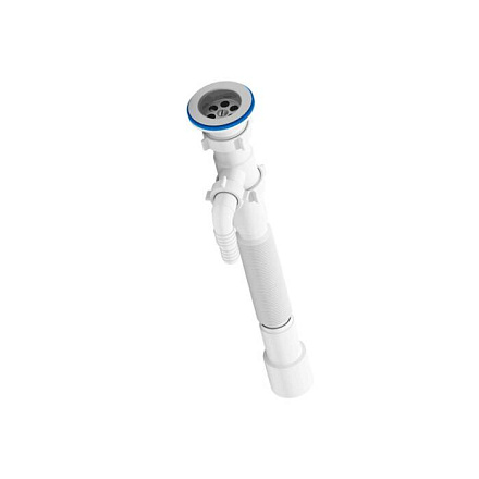 Сифон умыв/мойка гофр 1 1/2"x40/50 отв нерж/сет АНИ Пласт G118