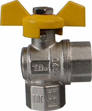 кран шаров. TeRma-R газ. угловой 1/2" в/в бант 30570