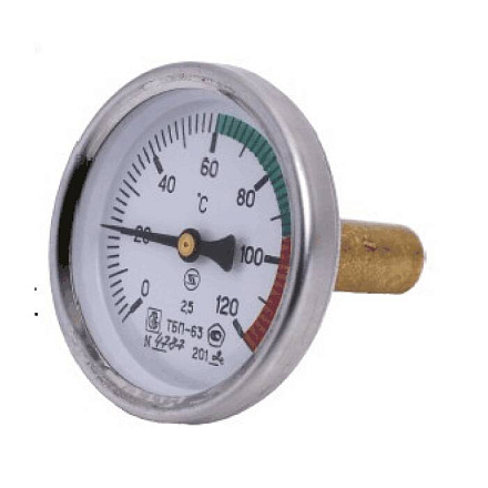 Термометр биметалл ТБП-Т 200С Дк100 L=100 G1/2" осев ЗТП Минск