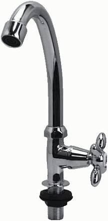 смеситель моно Ex-Promt пластик ручка Крест/Cross 1/2" керамика Ex101.2-01 (2 шт.в кор.)