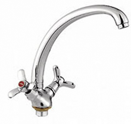 смеситель кухня LEDEME крест керамика L4212-2