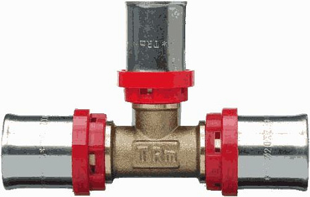 пресс тройник 26*16*26  красн.кольцо TRm 02504