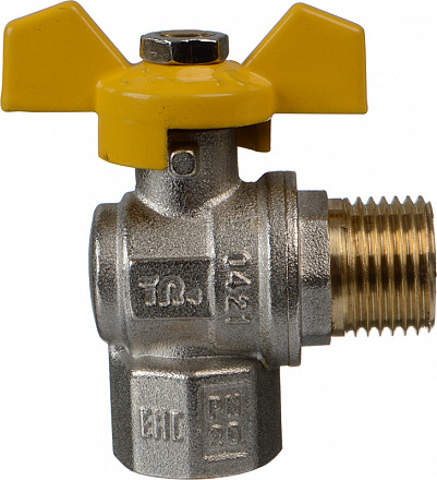 кран шаров. TeRma-R газ. угловой 1/2" в/н бант 30571