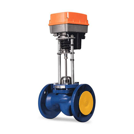 Клапан зап-рег чуг TRV Ду40 Ру16 фл Kv16 эл/п TSL Теплосила TRV-40-16-101