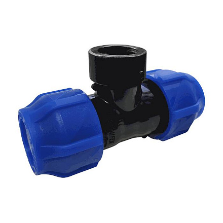 Тройник компресс ПЭ Дн50х1 1/4"х50 ВР Ру16 VALFEX 1210015011450