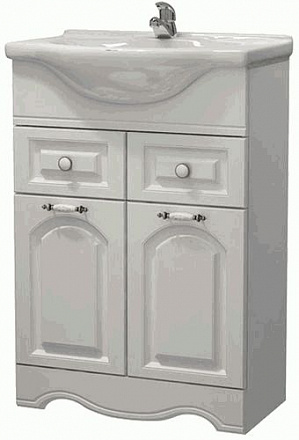 тумба Прованс 60 (Элегия 60) DB2 напольная, ясень белый без умывальника