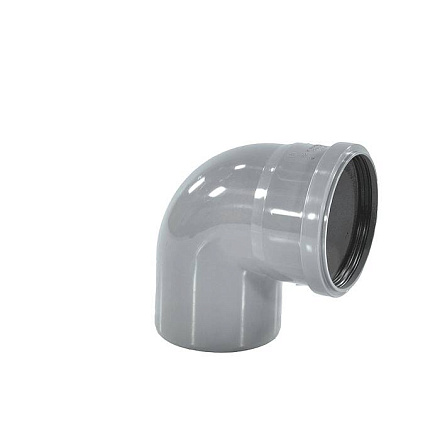 Отвод PP-H сер б/н Дн50х87гр в/к HTB Ostendorf 112140