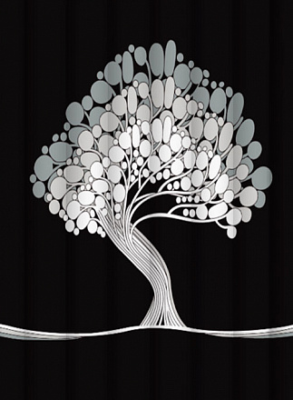 шторка д/в тканевая 180х200см "Жемчужный бонсай" MZ-124