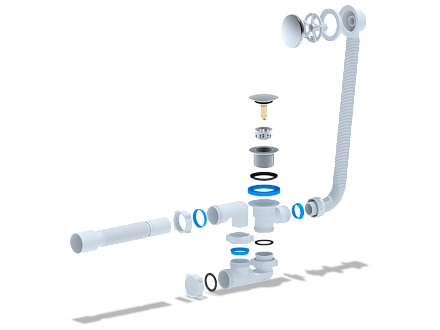 ЕС255GS Обвязка Ани автомат 1-1/2" *40 с с гибкой трубой 375*40/50 (грибок-сетка)