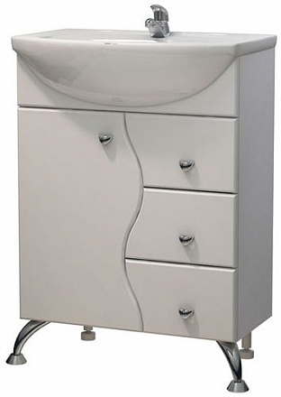 тумба Флокс 55 (Уют 55) DВ3 напольная, белая без умывальника