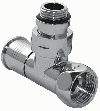 вентиль угловой колпак для полотенцесушителя 3/4" * 1/2" г/ш  пара SMART