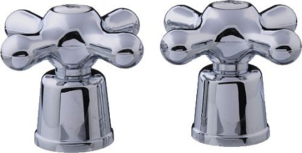 маховик Люкс крест пласт. квадрат 7*7 короткий (пара) MELODIA MKP20219WC