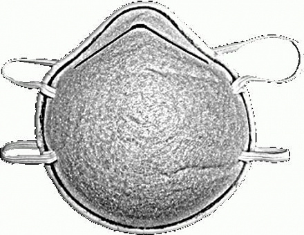 маска малярная 3-слойная (угольный фильтр)(12286)