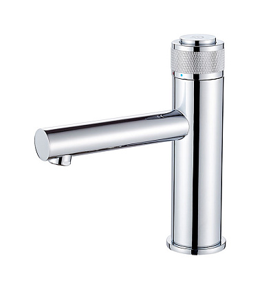 смеситель умывальник кнопочный LEDEME с гайкой, нажимной механизм(хром) картридж д.35мм L1076