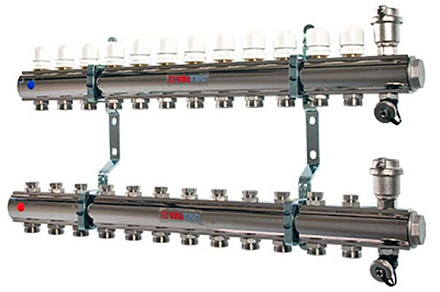 Коллекторная группа VALTEC 1" х 8вых ЕК (отопл)