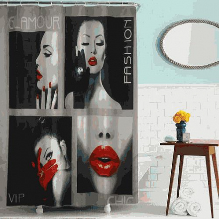 шторка д/в тканевая 180х180см "Гламур" MZ-55