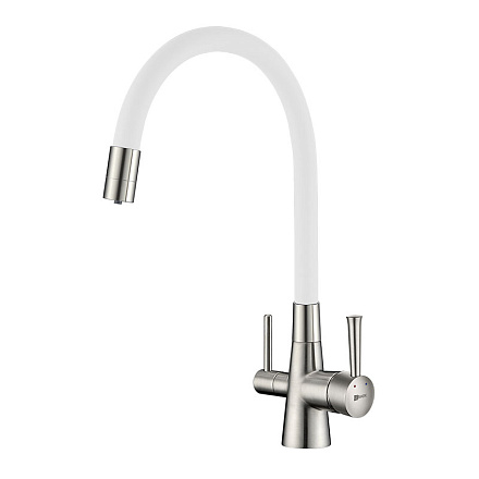 смеситель кухня LEMARK Comfort с подключением к фильтру с питьевой водой LM3075BN-White