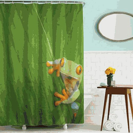 шторка д/в тканевая 180х200см "Лягушка" MZ-51