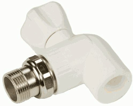 кран шаровой  для радиатора с американкой угловой 25-3/4" нар КРОСС