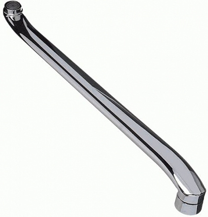 излив для смесителя для ванны плоский S-образный с аэратором 50см MELODIA MKP20710P