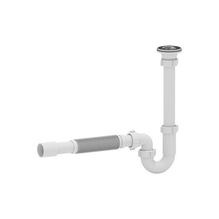 Сифон умыв труб 1 1/4"x32 гофр 32х32/40 нерж/сет АНИ Пласт DB1015