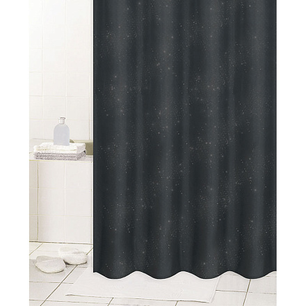 шторка д/в тканевая 180х200см "Бриллиантовые капли", чёрная MZ-153