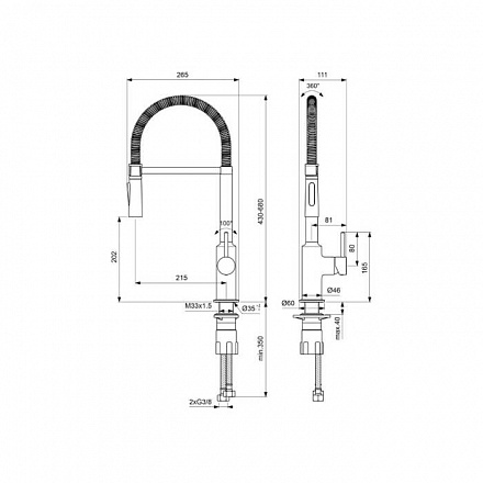 Смес/мойка CERALOOK однор бок/р гайка Ideal Standard BC302AA