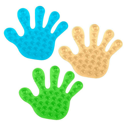 держатель-липучка в ванную "рука" 12х10, 5см, 3 цвета, б/выбора цвета 38.70