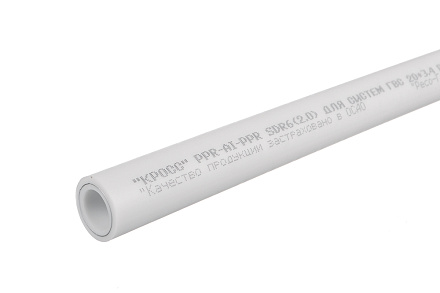 труба PPRC армир. со средн.сл. алюмин. 25мм*2м SDR6 (PN25) КРОСС (двухметровая)