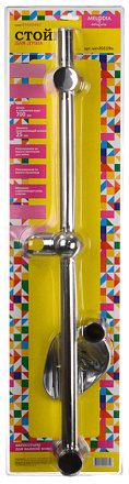 стойка для душа с мыльницей d25мм, L=700мм нерж., ABS, хром MELODIA MKP20119BL