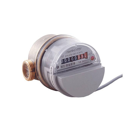 Счетчик г/в х/в имп Пульсар Ду15 90С L80 10л/имп в/к кл 3 года Тепловодохран Н00016119