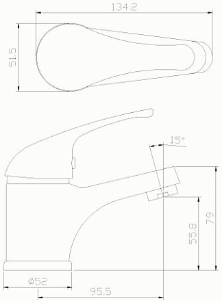 смеситель умывальник ROSSINKA картридж д.40мм монолитный Y40-11