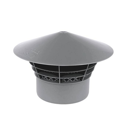 Зонт PP-H вентиляц сер б/н Дн110 РосТурПласт 40369