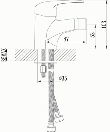 смеситель биде LEMARK Прамен картридж 35мм LM3308C
