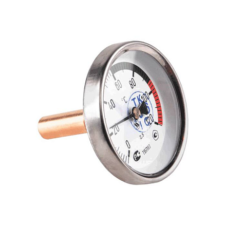 Термометр биметалл ТБП-Т 120С Дк100 L=160 G1/2" осев ЗТП Минск