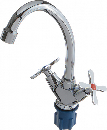 смеситель кухня MELODIA Fiore/Фиора ёлочка с гайкой керамика MDV40605