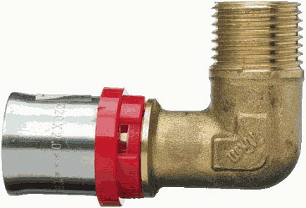пресс уголок 20*1/2" с наруж.резьбой красн.кольцо TRm 02534