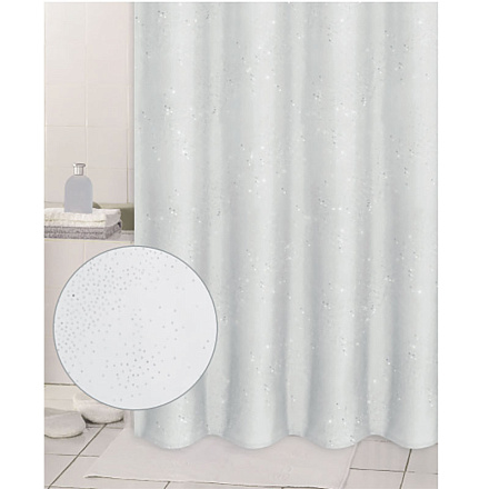 шторка д/в тканевая 180х200см "Звёздная пыль", белая MZ-152
